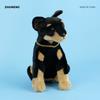 New Doll Sitting Position Chain Cute Toy Doberman Inu Plush Doll Doll
