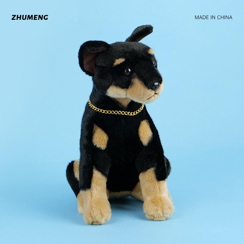 New Doll Sitting Position Chain Cute Toy Doberman Inu Plush Doll Doll