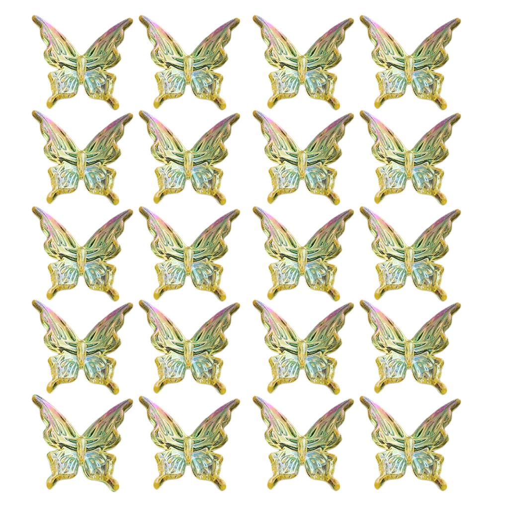 Pack Of 20 Colorful Butterfly Beads for Jewelry Making and Craft Projects Loose Spacer Beads for Necklaces Bracelets