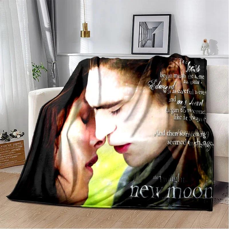 Twilight Estheticism Love Blanket Vampire Throw Blanket Werewolf Soft Cover Lightweight Warm Blankets for Bedroom