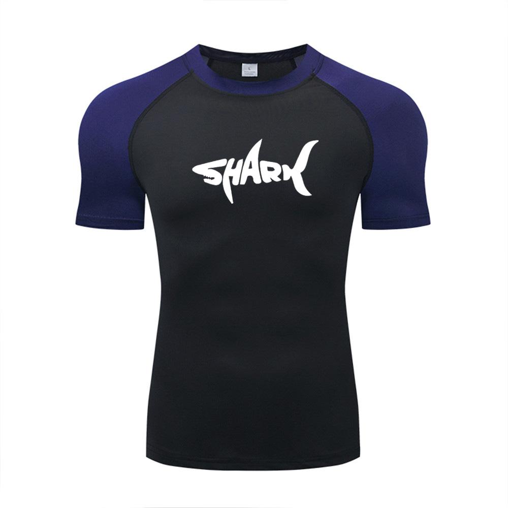 New Trendy  Print Compression Shirt Men's Running T-Shirt Gym Sports Quick-Drying Shirt Outdoor Cycling Jogging Training Top 849