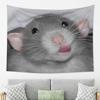 Funny Cute Pet Hamster Tapestry Cute Licking Mouth Hamster Big Head Print Hanging Cloth Room Decoration