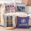 Kpop Style Eyekons Kpop Style Band K-Katseye 3 Pillow Case Natural Linen Double-Sided Printing Sofa Home Decor Cushion Cover