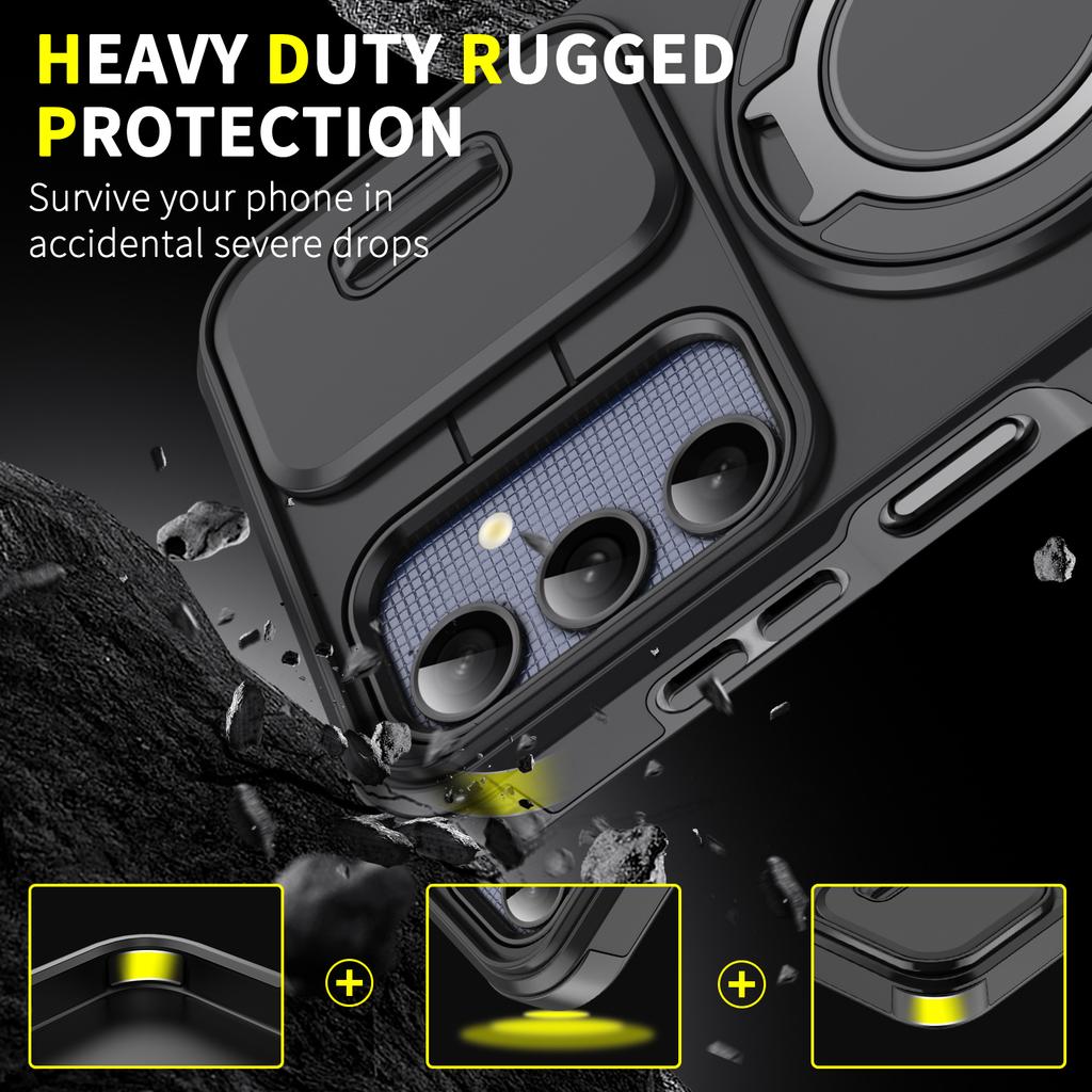 Auto Magnetring Schutzhülle für Samsung Galaxy S25 FE S23 Ultra S25 Plus S22 S21 A17 A16 A56 A36 A15 A35 A55