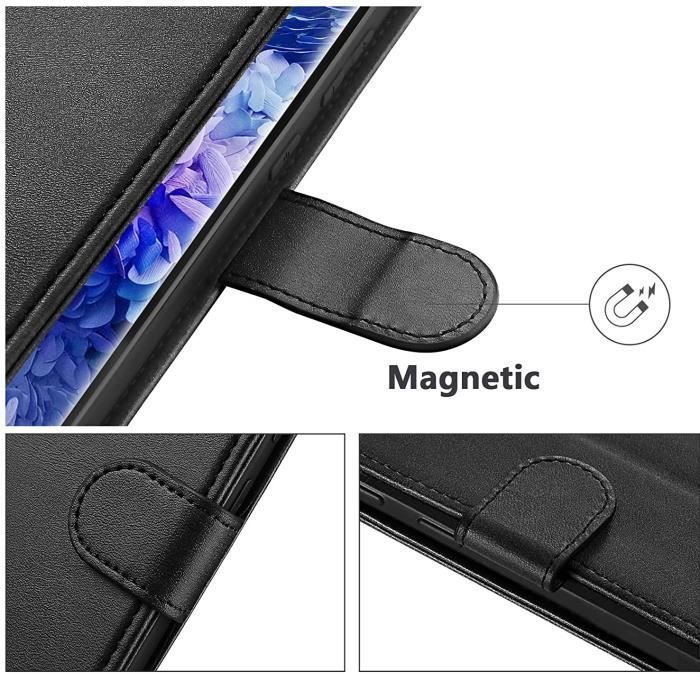 Case for Samsung Galaxy A33 5G - Phonillico - Black Wallet - Magnetic Flap - Card Storage