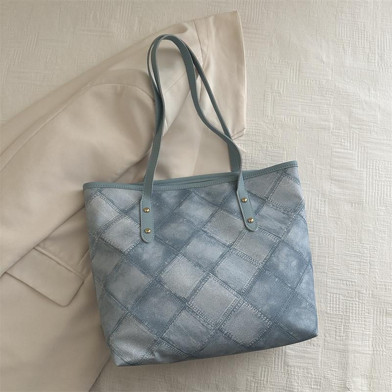 

Chic And Functional Light Blue Canvas Tote Bag For Women Perfect For Everyday Use світло-синій колір