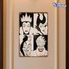 1pc Vintage Disney Villains Metal Tin Sign - 8x12 Inch, Rustic Wall Art Decor for Fans, Featuring Maleficent, Jafar, Ursula & Cr