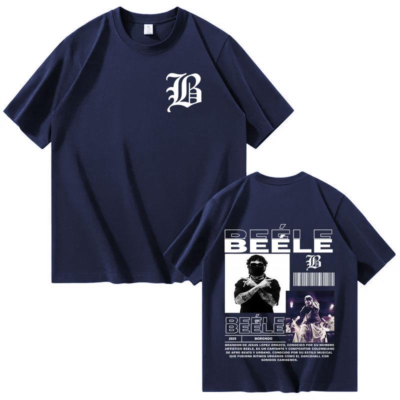 Rapper Beele Fashion New Album Tour Mens High Quality Short Sleeve Tshrits Harajuku Tees Streetwear Cozy Tshrits Gothic Clothes