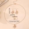Leichter Luxus Herz Rose Schmuckset Diamantbesetzte Halskette Ohrringe Ring Dreiteiliges Set Für Europäische Amerikanische Frauen Täglich Party Hochzeit Dating
