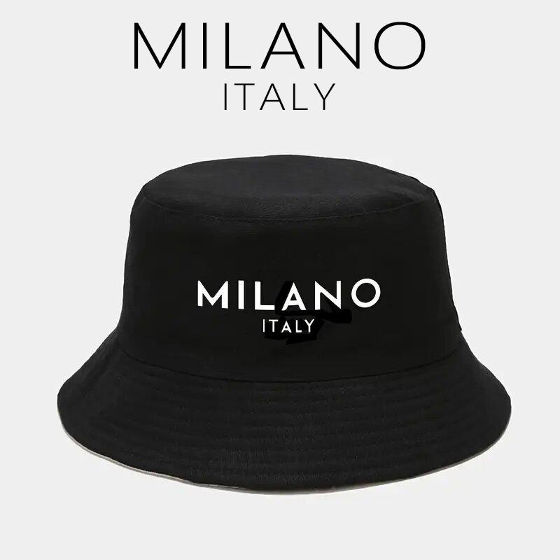 Summer printing fisherman's hat, double-sided wear basin hat, suitable for both men and women