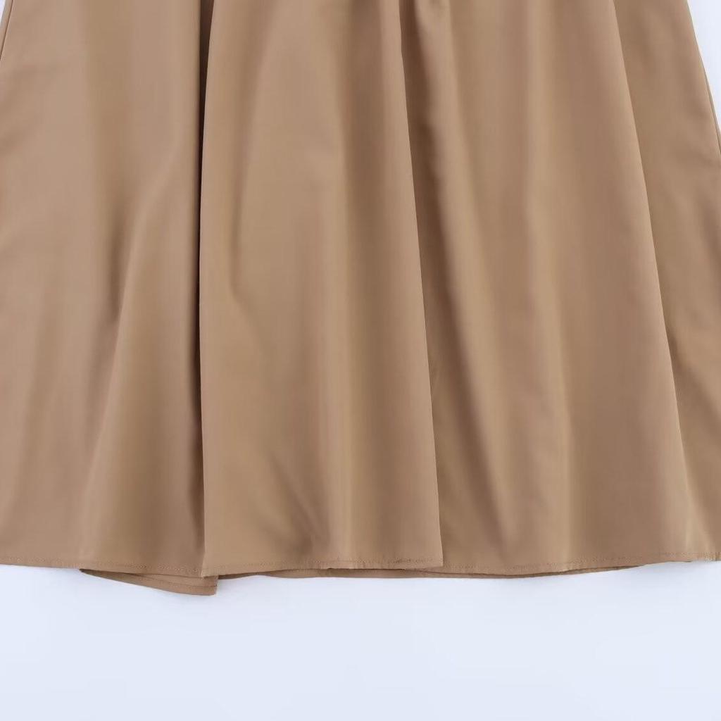 2025 Summer Women's European & American Retro Puff Sleeve V-Neck Dress with Bow Decoration