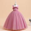 European Princess Style Formal Dress for Girls - Elegant Birthday and Show Long Gown