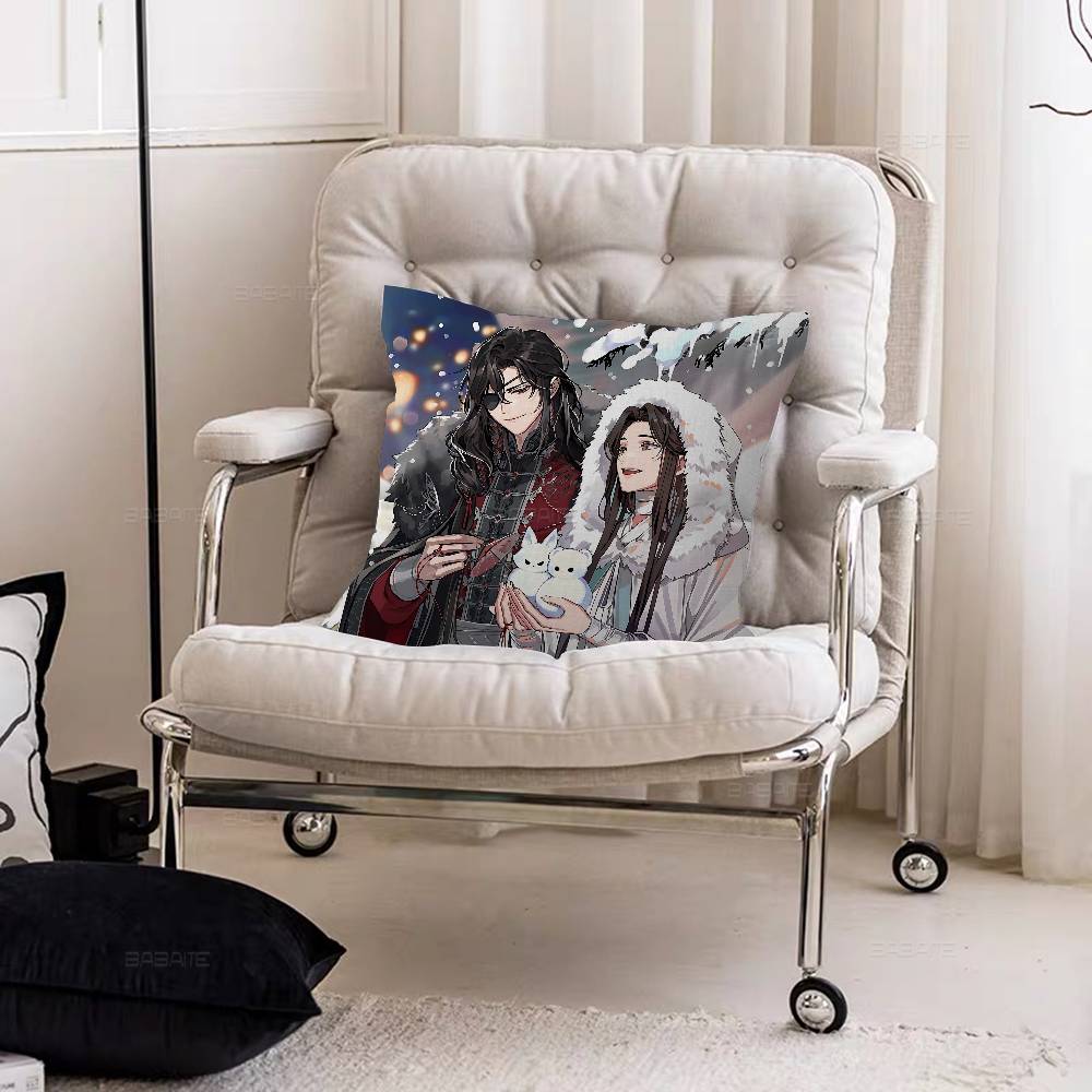 Heaven Officials Blessing Cushion Cover Inches Farmhouse Decor Home Throw Pillow Covers For Couch Decorations