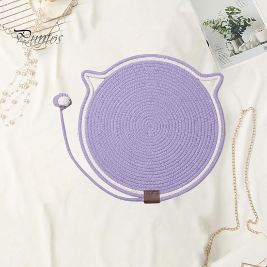 Cat Scratching Mat Natural Cotton Rope Scratch Pad Easy To Clean Pet Supplies Multi-Functional Indoor Wall Furniture Protector Cat-friendly