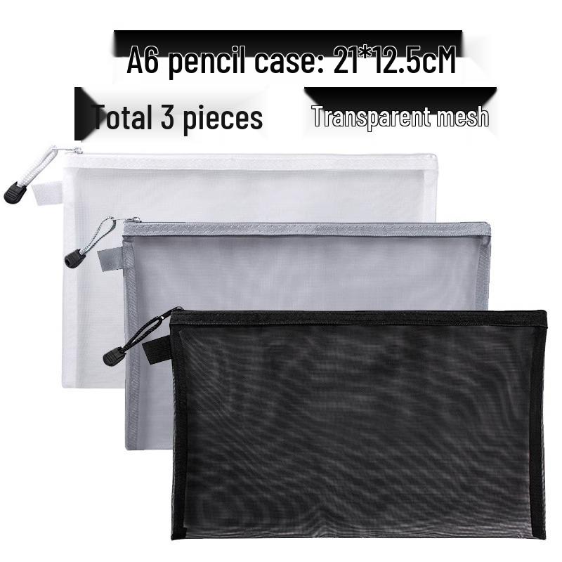

Прозрачный пенал большой вместимости для студентов - Сетчатая сумка для канцелярских принадлежностей