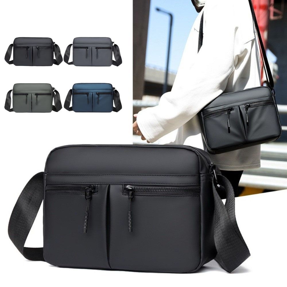 Fabric Men's Shoulder Bag Large Capacity Nylon Crossbody Bag Simple Man Messenger Bag  Outdoor