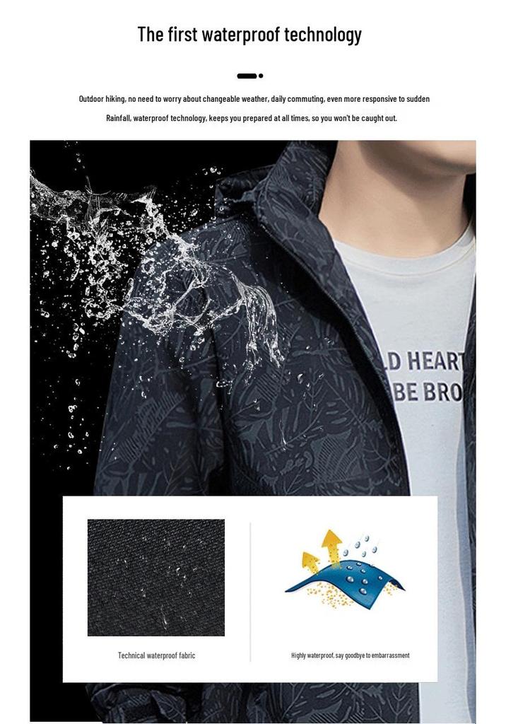 Men's Sports Windbreaker: Trendy Waterproof Jacket for Spring & Autumn 2023