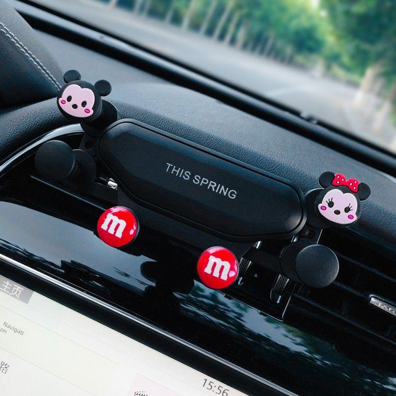 Car Phone Holder 2022 New Model Cute Cartoon Car Air Vent Decoration Navigation Support for Girls