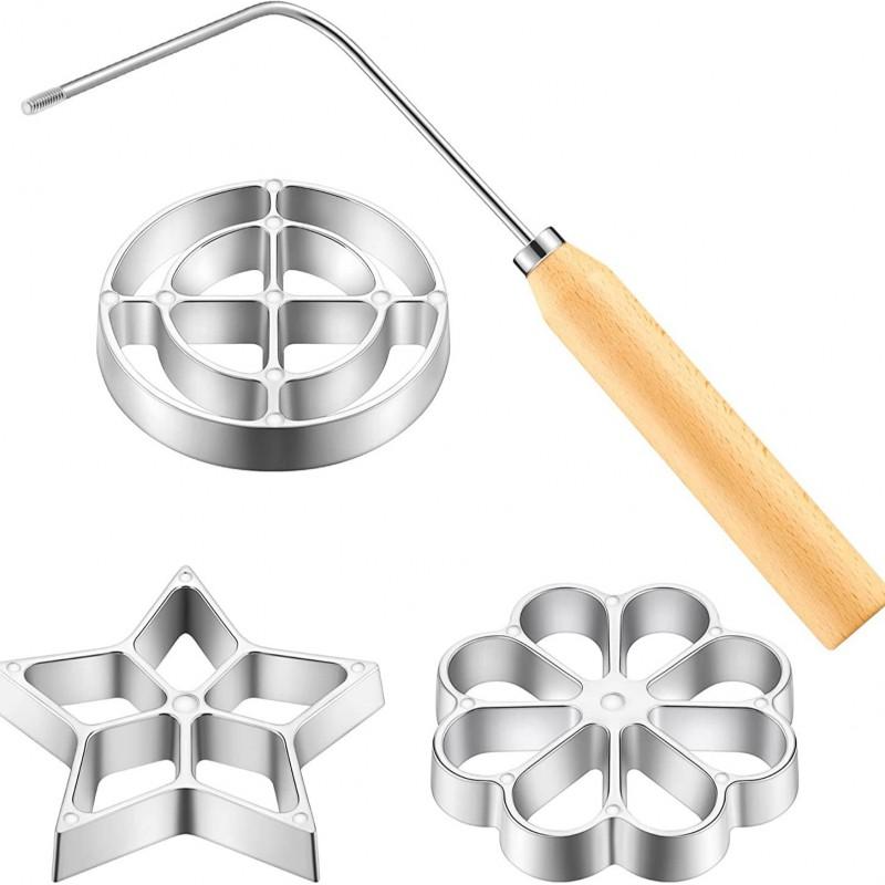 Aluminum Non-Stick Frying Spoon Radish Shrimp Cakes Oil Doughnuts Kitchen Baking Molds