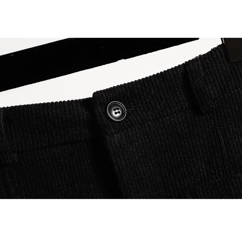 DIMANAF 2025 Plus Size Autumn Winter Women Skirts Short Corduroy Elastic Waist Trousers Oversize 5XL Black Thicken