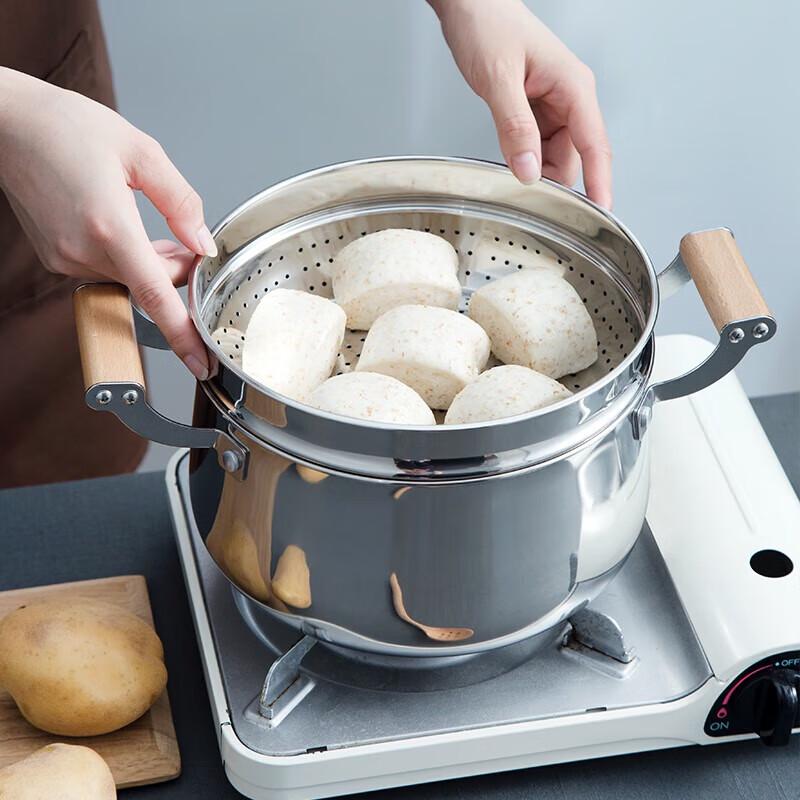 304 Stainless Steel Double-Layer Steaming Soup Pot
