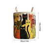 Boho Quilted Laundry Basket Floral Fabric Clothes Storage Bucket Soft With Handles Storage Basket For Clothe Toy Organizer