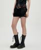 Notponerd W Stud Pocket Micro Shorts - Black