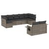 VidaXL Garden Lounge Set with Cushions 9 Pcs, Patio Sofas, Patio Furniture Set, Outdoor Furniture, Grey 3252957