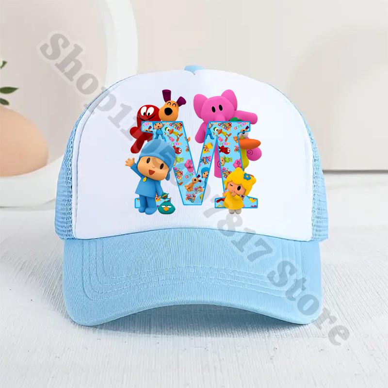 Kids Cartoon Cute Caps Summer Casual Sunbonnet Pocoyoed Anime Printed Baseball Cap for Boy Girl Children Hat Birthday Gifts