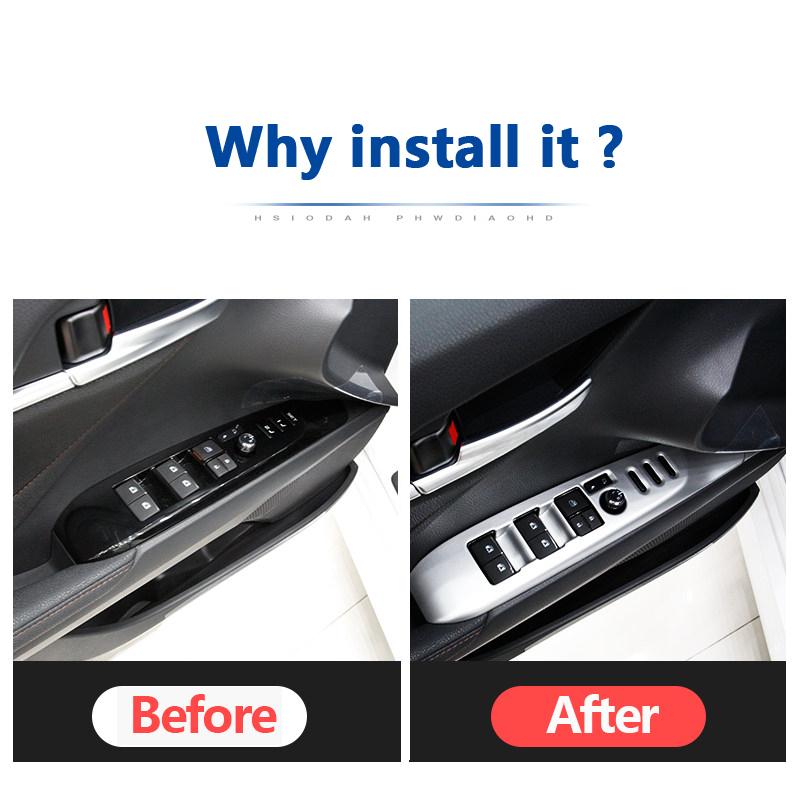 For Toyota Camry 70 XV70 2018    2022 2023 Hybrid Car Window Glass Lift Switch Panel Armrest Cover Trim Accessories