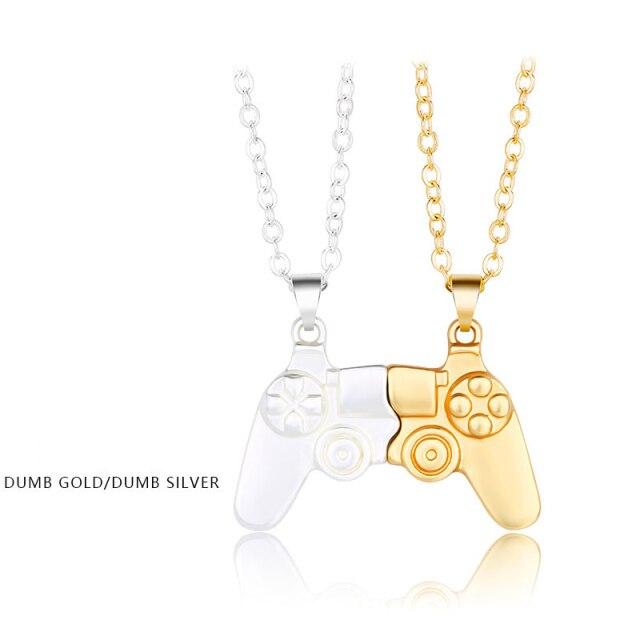 Fashion New Game Controller Couple Necklace A Pair Of Magnet Stone Men 'S And Women 'S Valentine 'S Day Pendant Necklace Gift