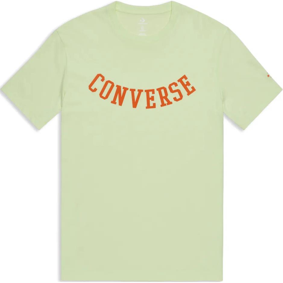 Converse T Shirts Men's Yellow Crew Neck Moderate 10008136-A06