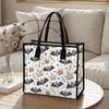 Cute Bat Print Tote Bag Fashion Casual Large Capacity Handbag for Daily Use