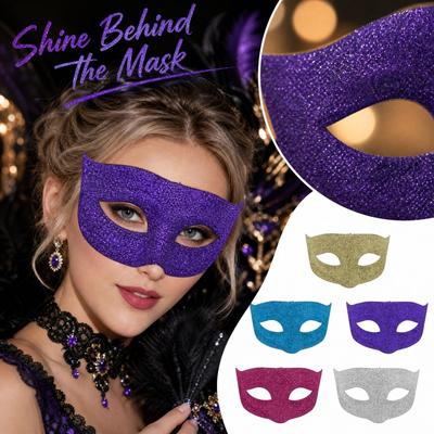 Maskenball Glitzer Halbmaske für Kostümparty-Events