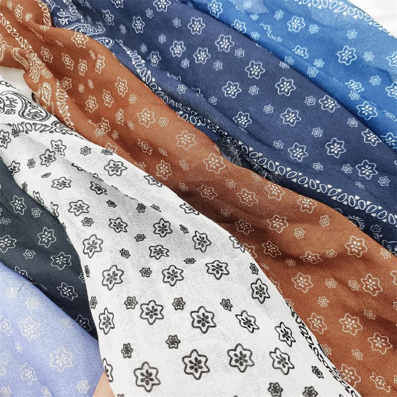 Coffee brown cashew flower triangle scarf silk scarf women's new small square scarf with shirt tie neck accessories neck accessories
