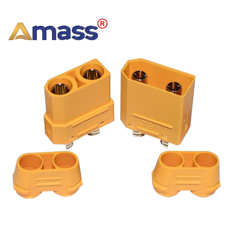 5Pairs Amass XT90 XT90H Battery Connector Bullet Connector Male and Female Plugs Adapter with Sheath Housing for RC Lipo Battery