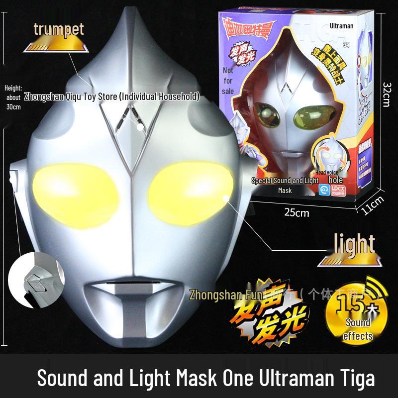Ultraman Zero Tiga Luminous Sound Mask - Children s Toy Birthday Gift