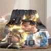1pc Easy-Care Football Star Messi Blanket, Perfect for Couch, Bed, Home, Travel & More, Warm & Durable Printed Blanket