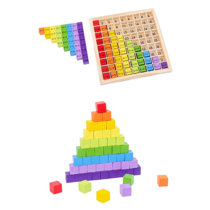Montessori Educational Wooden Toys For Children Baby Toys 99 Multiplication Table Preschool Math Arithmetic Teaching Aids Gift