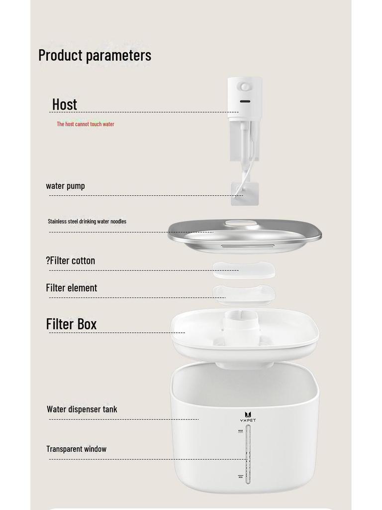 Wireless Smart Pet Drinking Fountain for Cats and Dogs, 4L Capacity, Circulating Water Design