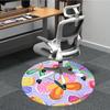 1pc Butterfly Pattern Office Round Rug, Non-slip, Soft and Durable Office Rug for Interior Decoration, Perfect for Office, Beautiful Decoration yy2603