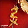 Large Gold Number Candles for First Birthday, Full Moon, Children's Cake Decorations, and Party Accessories.