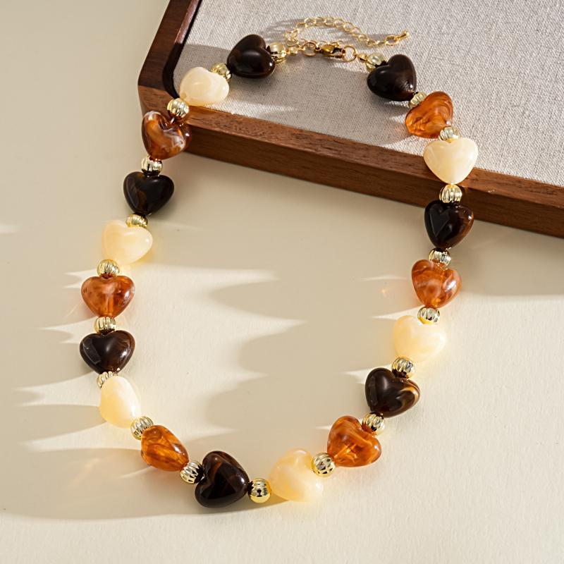 Bohemian Kleurrijke Acryl Kralen Choker Ketting Voor Vrouwen Mode Statement Sleutelbeen Ketting Esthetische Y2K Nek Sieraden