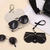 3Pcs Portable Sunglasses Protector Soft Leather Eyeglasses Clip Simple Glasses Holder Storage Bag
