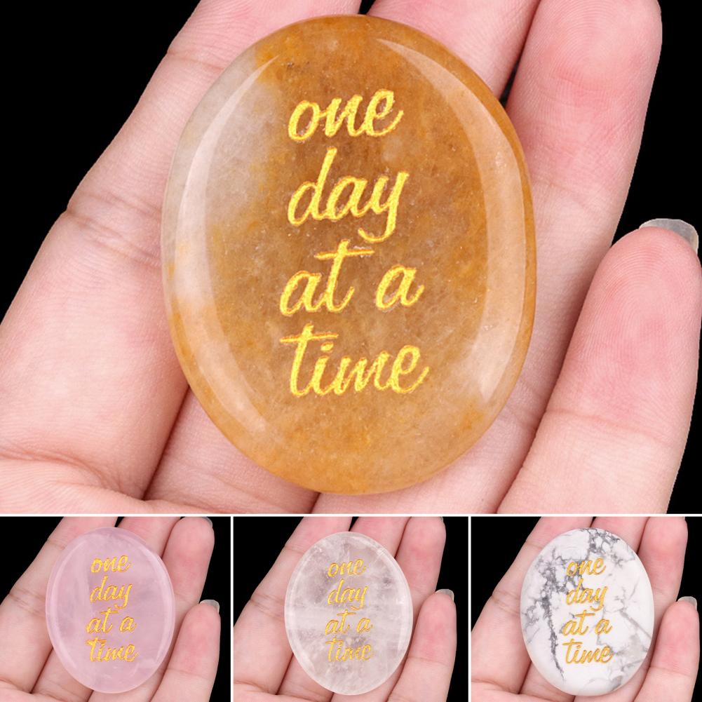 Natural Crystal Palm Stone for Meditation Relaxation Pocket Size Soothing Therapy Stone Personalized Gift for Any Occasion
