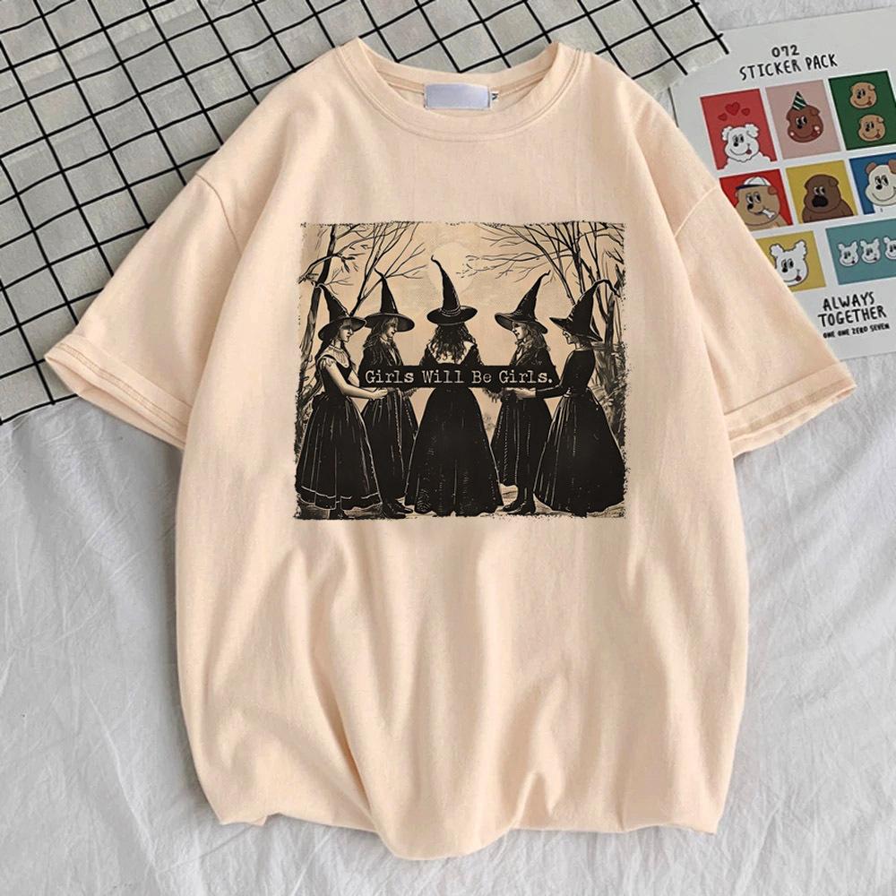 Girls Will Be Girls Witch teen hip hop Grunge streetwear Digital Gothic t shirt graphic anime Retro Comfortable harajuku hip hop