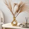 Resin Hollow Ring Vase, Small Knot Shaped Bud Vase for Pampas, Dried Flowers, Nordic Modern Decorative Vase for Tabletop, Entryway, Mantel, Wedding
