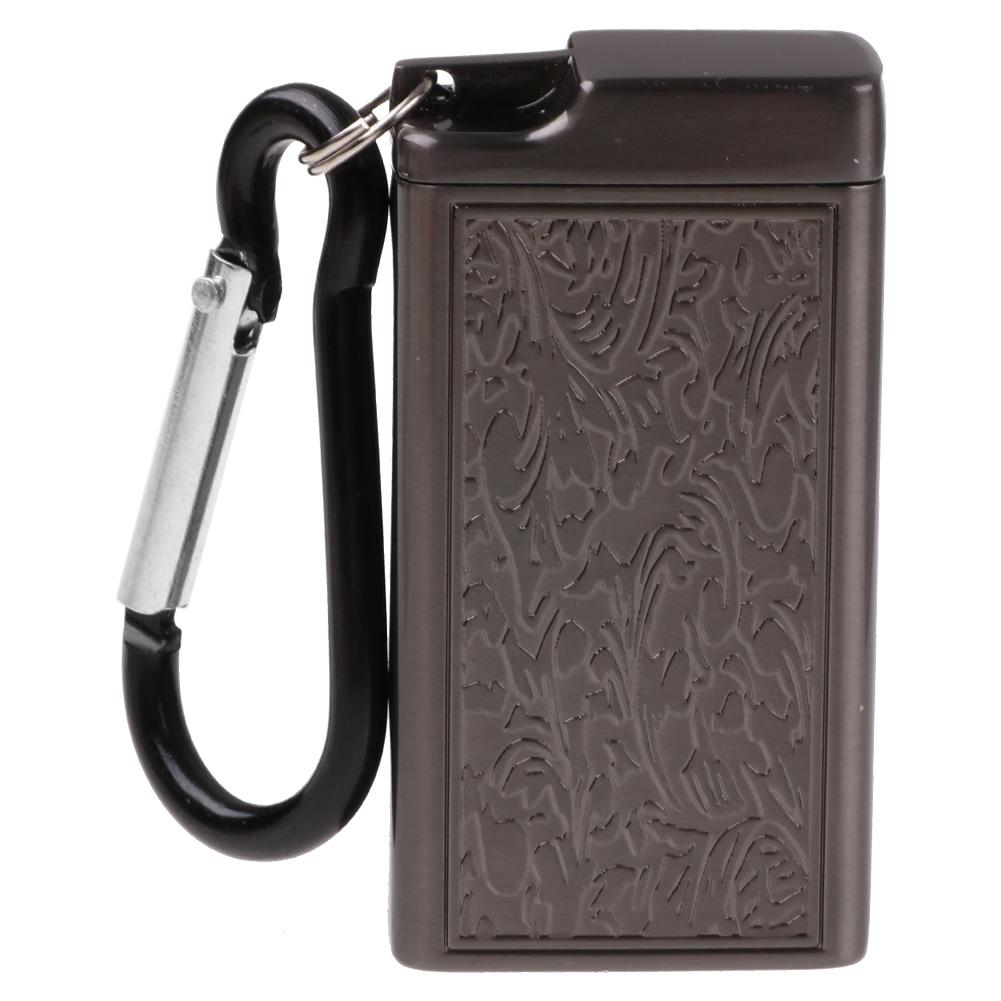 Keychain Ashtray with Lid Mini Portable Stainless Steel Car Outdoor Travelling Pocket Smoking Ash Tray Keychain Bulk Cigarette