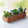 1pc Meat Flower Pot Vintage Natural Wood Garden Flower Planter Succulent Boxes Rectangle Vase Crates Wood Flower Pot Home Tools