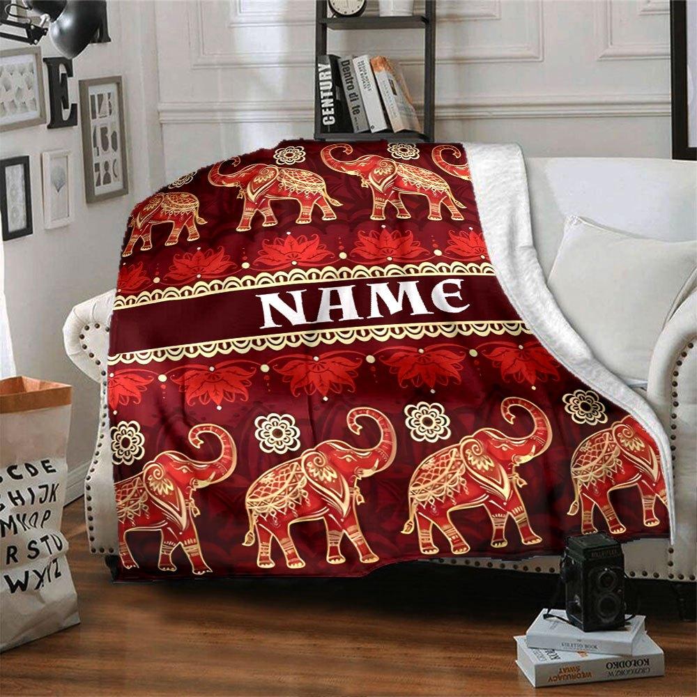 Exquisite Elephant Design Home Customize Your Name Blankets Soft Cozy And Lightweight For All Seasons Perfect For Picnics Sofa Relaxation Office